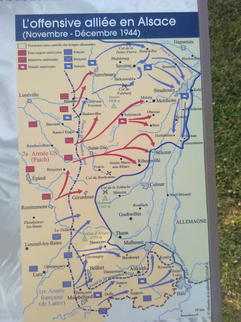 Map of the Allied Offensive to Retake Alsace