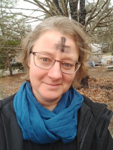 Jen Fitz, Self Portrait with Ashes on Forehead