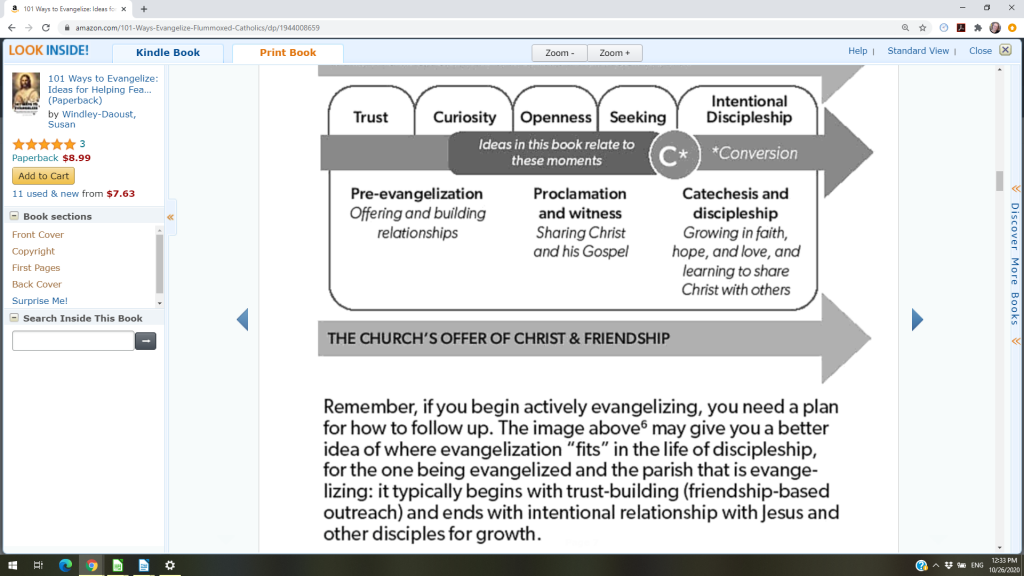 Image: The five thresholds: Trust, Curiosity, Openness, Seeking, Intentional Discipleship.  Ideas in the book relate primarily to Curiosity, Openness, and Seeking.